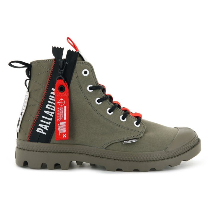 Dámské Boty Palladium Pampa Hi Ticket To Earth Olivy Zelené | CZ IHD-46O